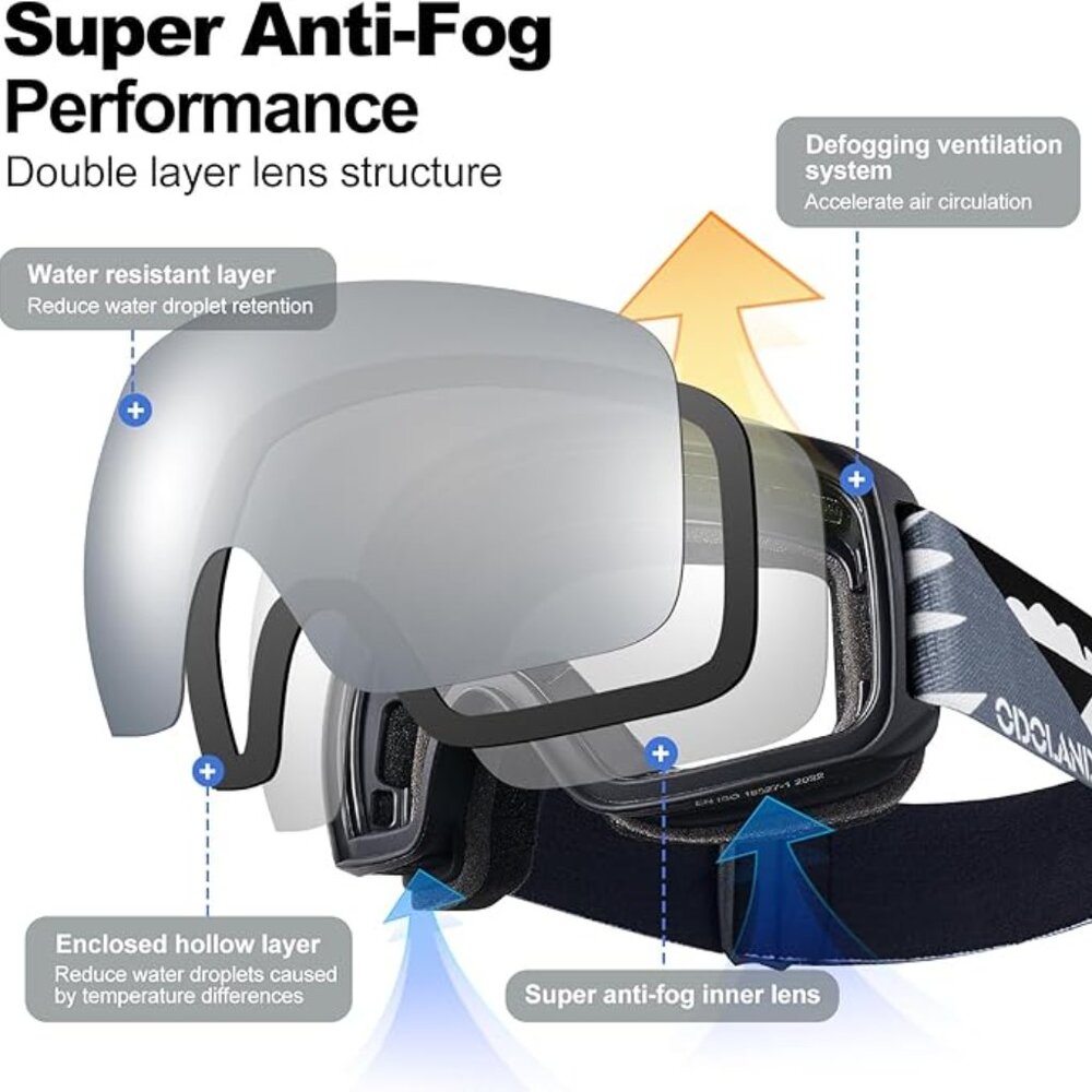 Kids Ski Goggles Snowboard Age 8-16 - Picture 6 of 6